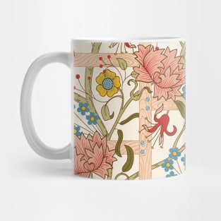 Arts and Crafts Movement Inspired Wooden Fence Garden Mug
